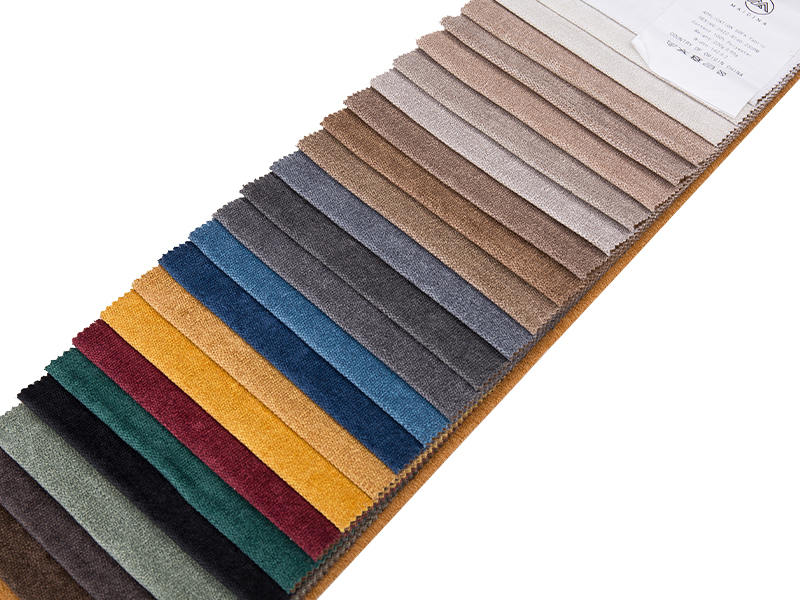 250 - 520gsm สีของแข็ง Chenille ผ้าเบาะ