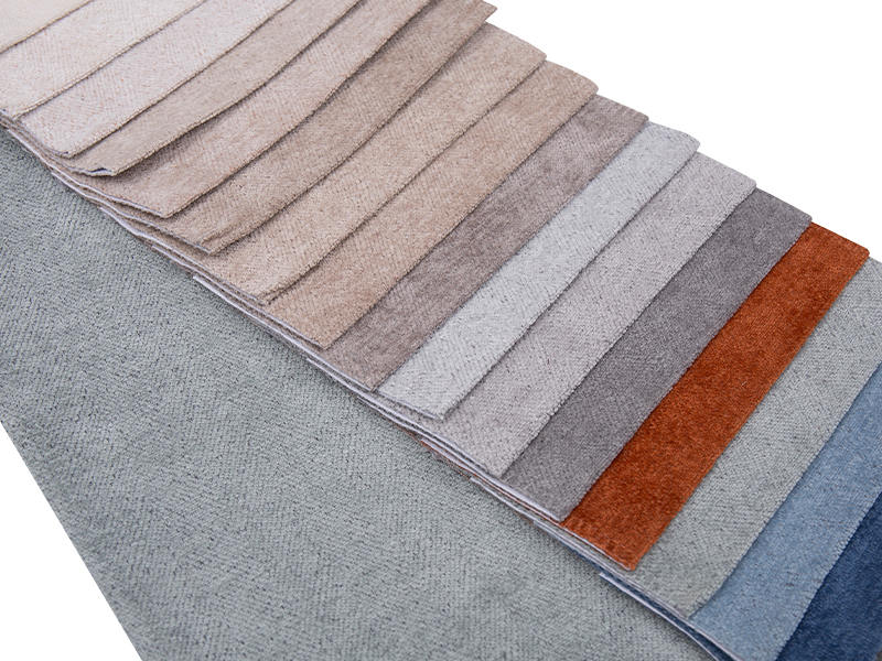250 - 520gsm สีของแข็ง Chenille ผ้าเบาะ