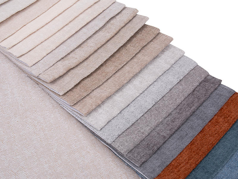 250 - 520gsm สีของแข็ง Chenille ผ้าเบาะ