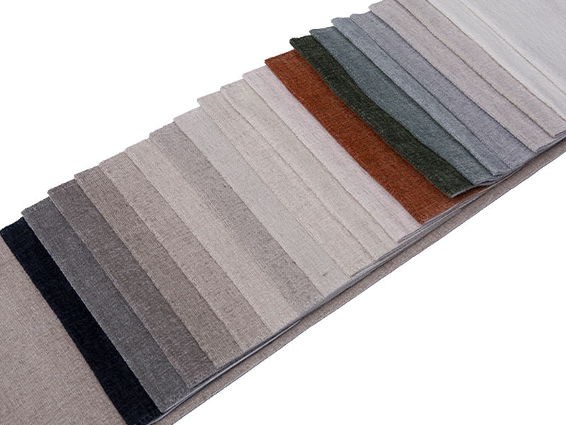 250 - 520gsm สีของแข็ง Chenille ผ้าเบาะ
