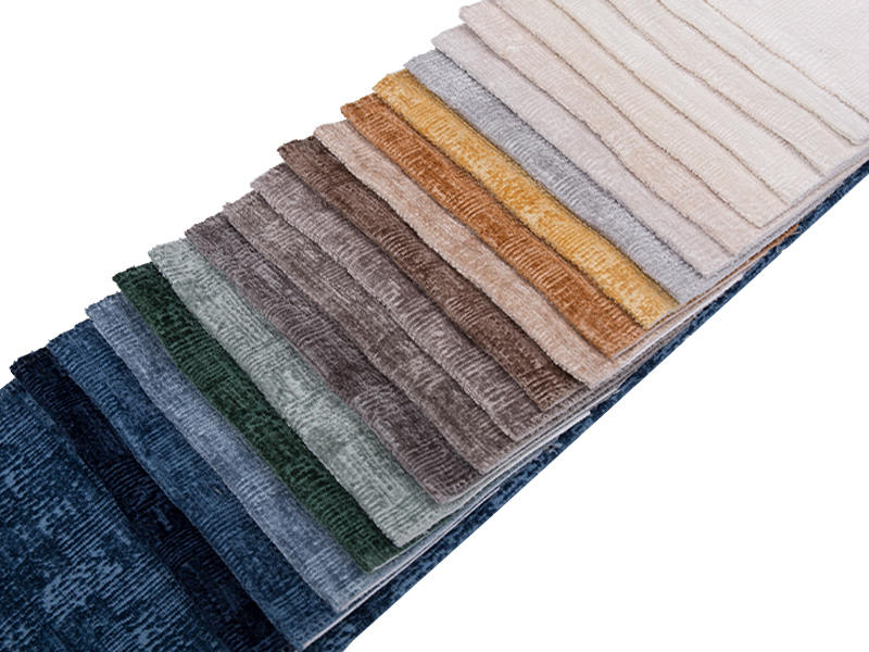 250 - 520gsm สีของแข็ง Chenille ผ้าเบาะ