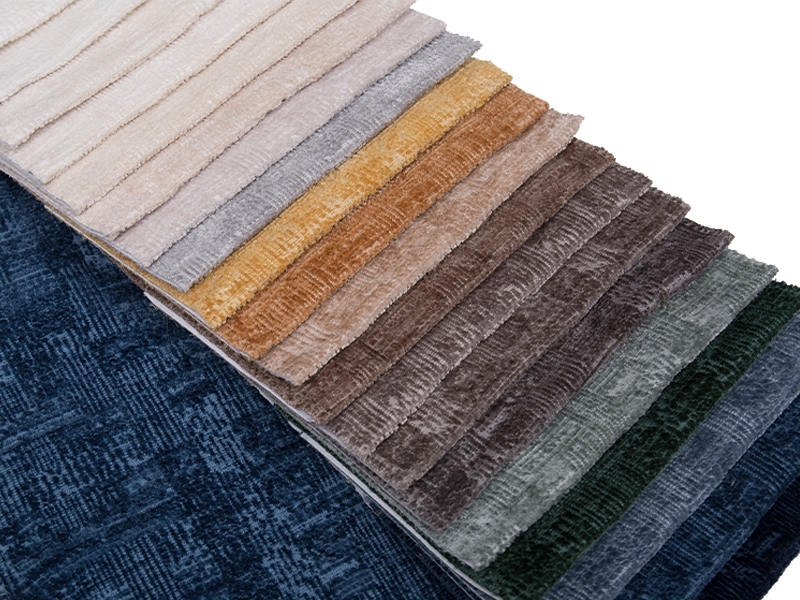 250 - 520gsm สีของแข็ง Chenille ผ้าเบาะ