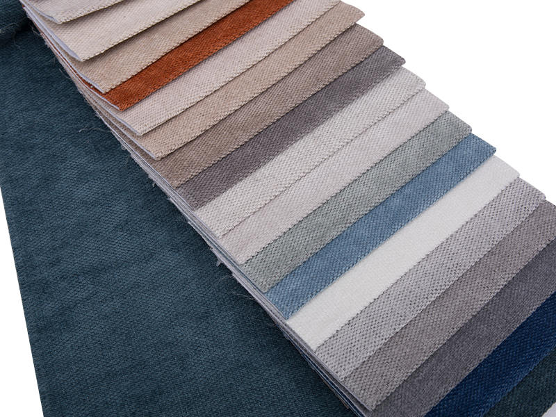 250 - 520gsm สีของแข็ง Chenille ผ้าเบาะ