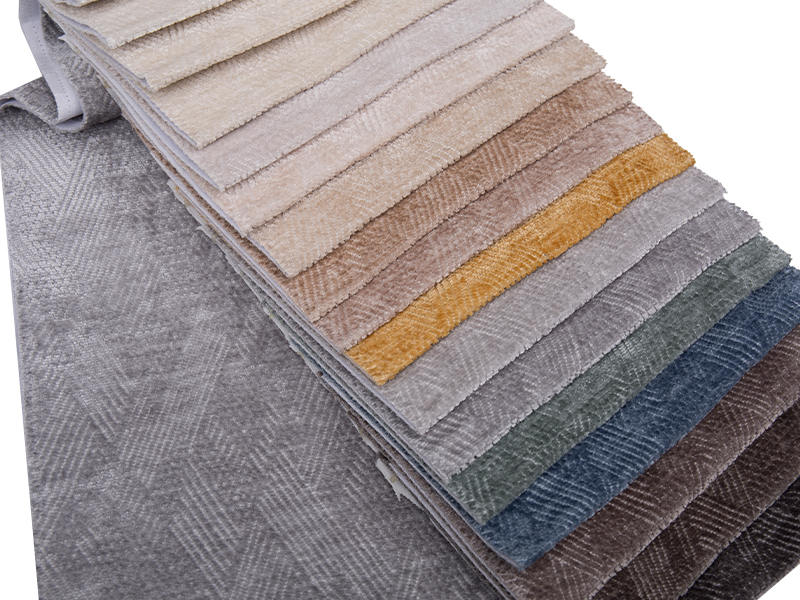 250 - 520gsm สีของแข็ง Chenille ผ้าเบาะ