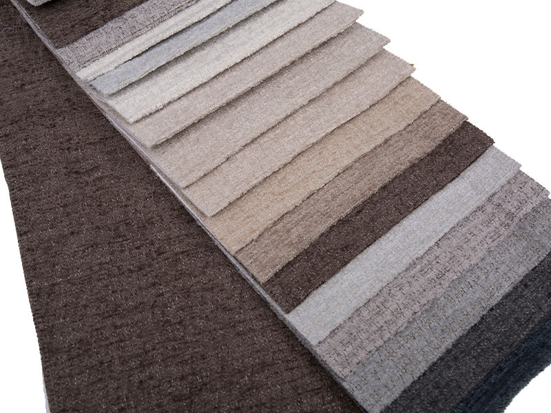 250 - 520gsm สีของแข็ง Chenille ผ้าเบาะ